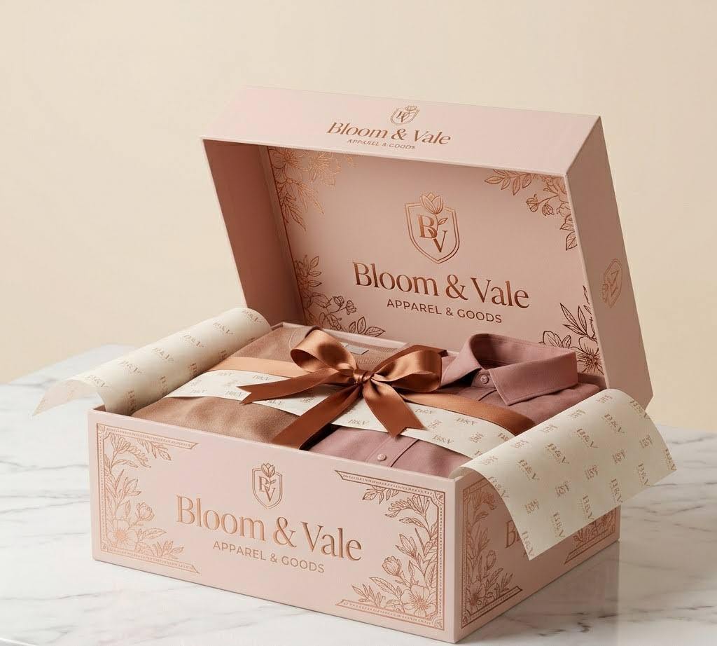 custom apparel packaging boxes